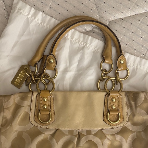 Coach Beige Signature Tote - Picture 12 of 16